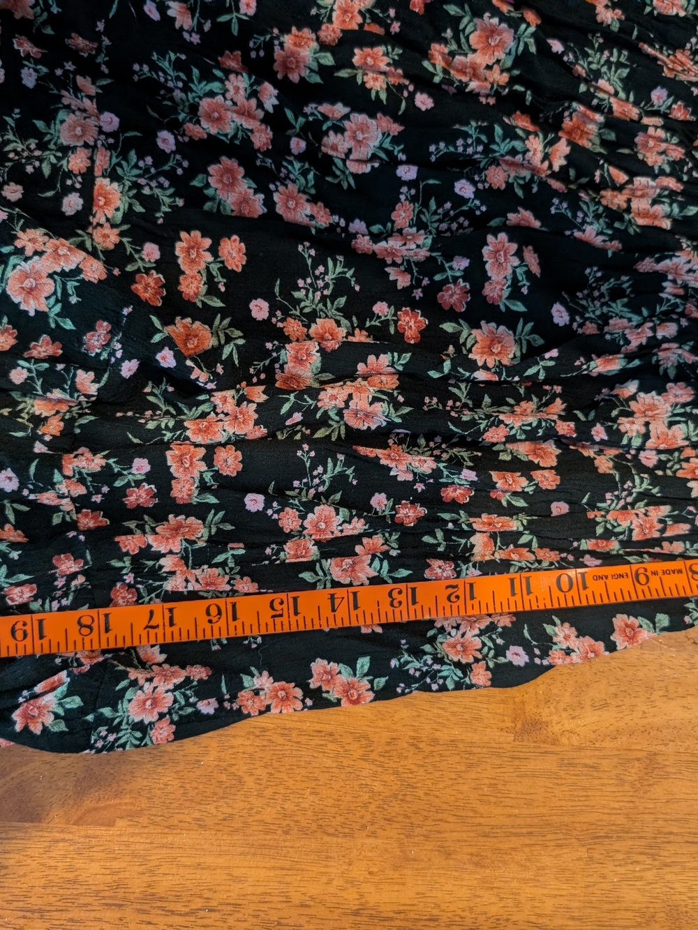 Black Floral Off-Shoulder Mini Dress - Pink Rose Print Medium - Picture 9 of 10